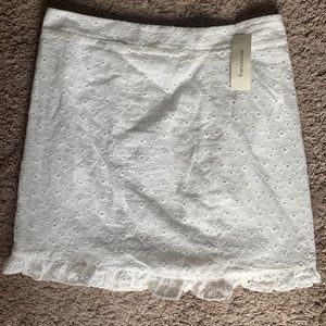 White peplum mini skirt!